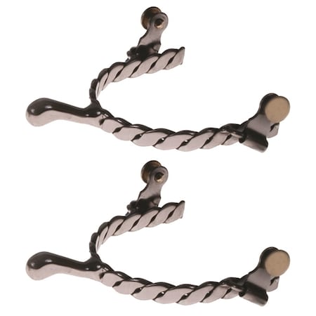 Stainless Steel Twisted Knob End Spurs MENS